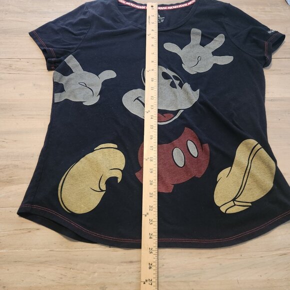 Mickey Mouse Disney Parks T-Shirt Disney World Black Graphic Womens‎ XL EUC - Picture 8 of 8